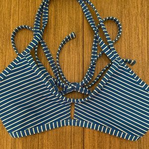 striped jolyn bikini top